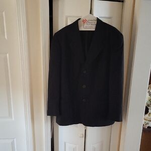Zanetti Cerruti1881  Classic Charcoal Men's Blazer.Cashmere & Wool.made In Italy